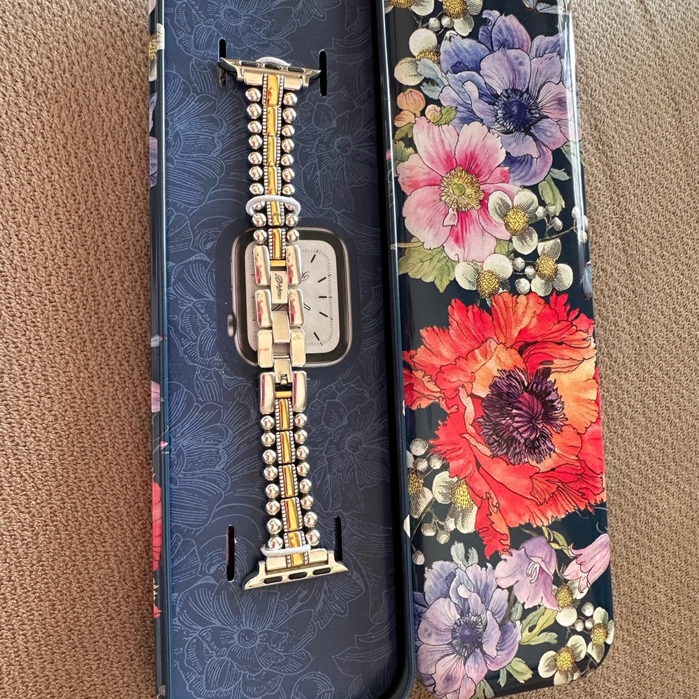Brighton jewelry Apple watch band with Silver and Gold Accents L/N
